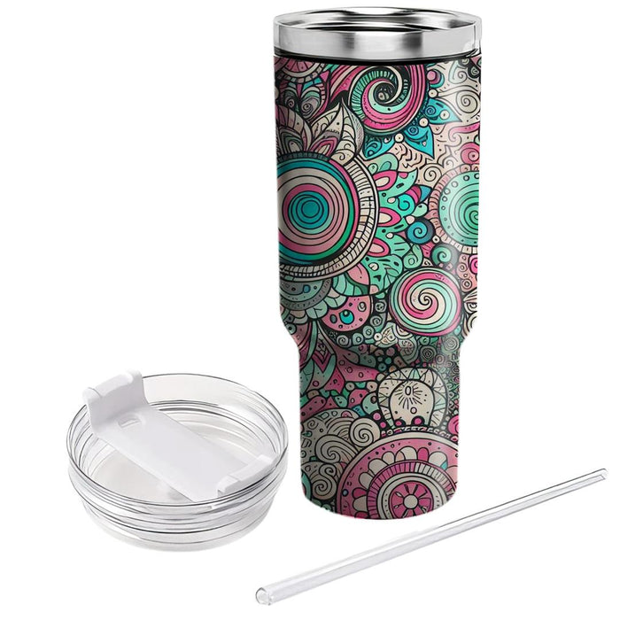 Funky Doodle Patterns  Tumbler Cups