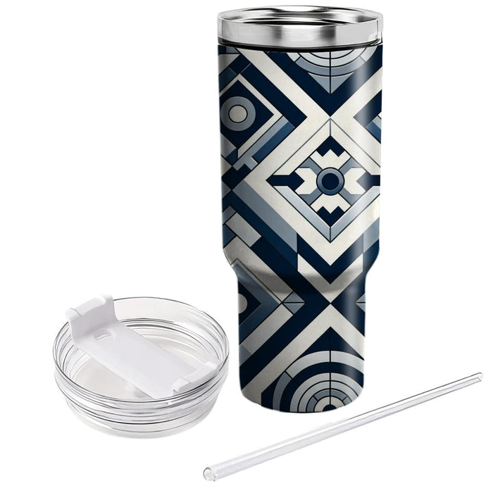 Twilight Geometric Reflection  Tumblers With Lids