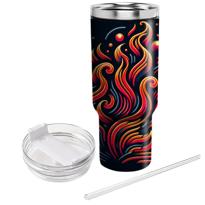 Futuristic Flames  Unique Tumblers