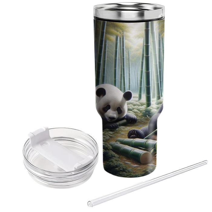 Gentle Panda Forest  Travel Tumblers