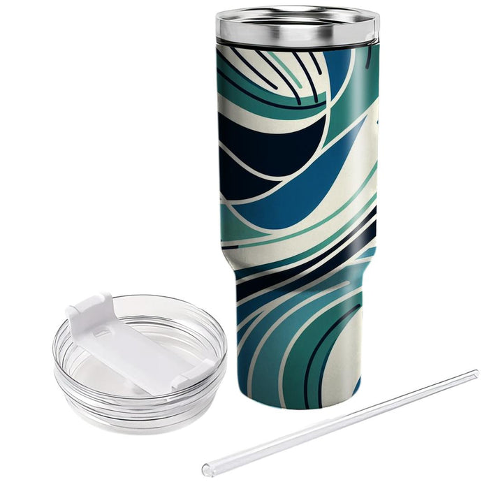 Abstract Curved Line Design  Custom Tumblers