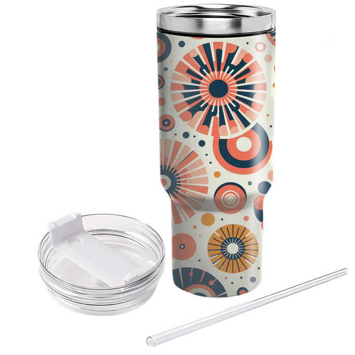 Contemporary Circle Burst Decorative Tumblers