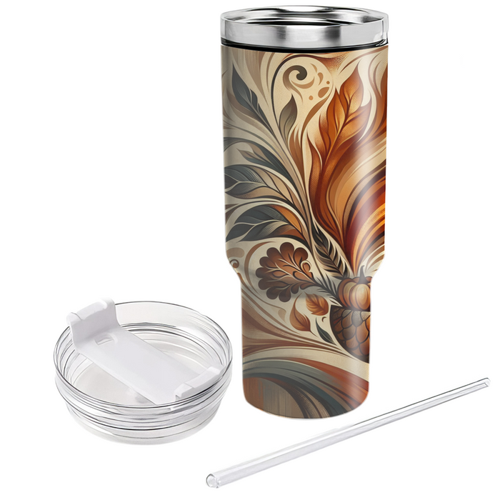 Abstract Thanksgiving Embrace Tumblers With Lids