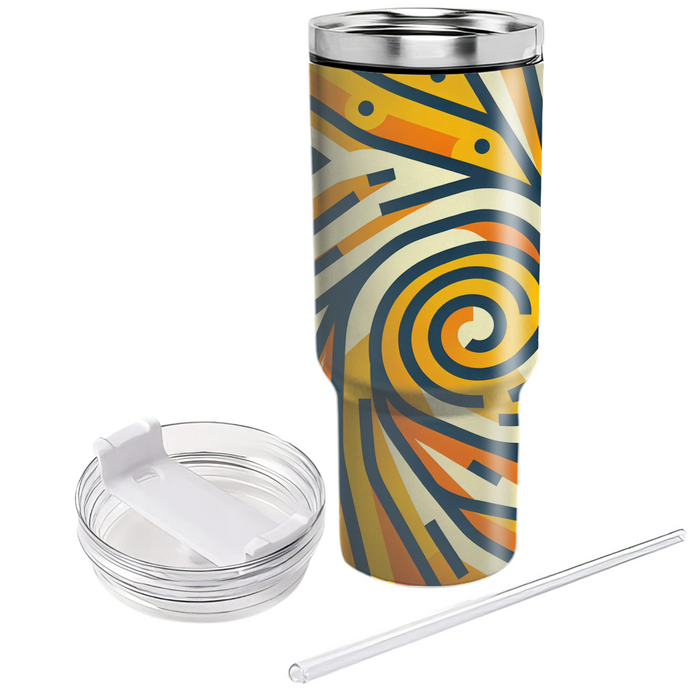 Spiral Sunburst Pattern  Insulated Tumblers