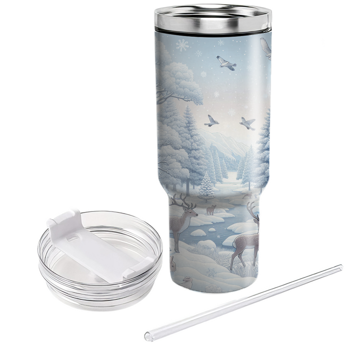 Winter Woodland Wonderland  Personalized Tumblers