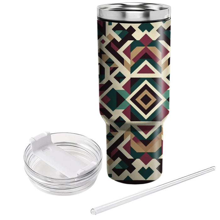 Aztec Inspired Triangle  Personalized Tumblers