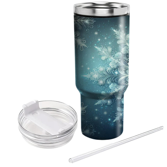 Winter Frosty Wonder Tumblers With Lids