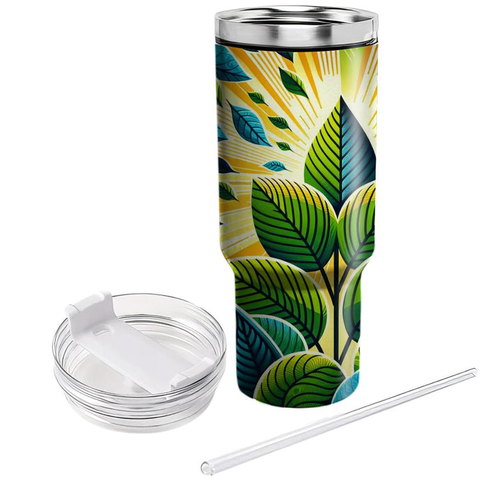 Lively Leafy Vibes  Decorative Tumblers