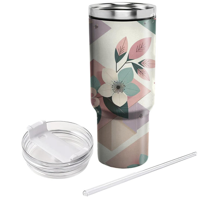 Geometric Pastel Blossoms  Insulated Tumblers