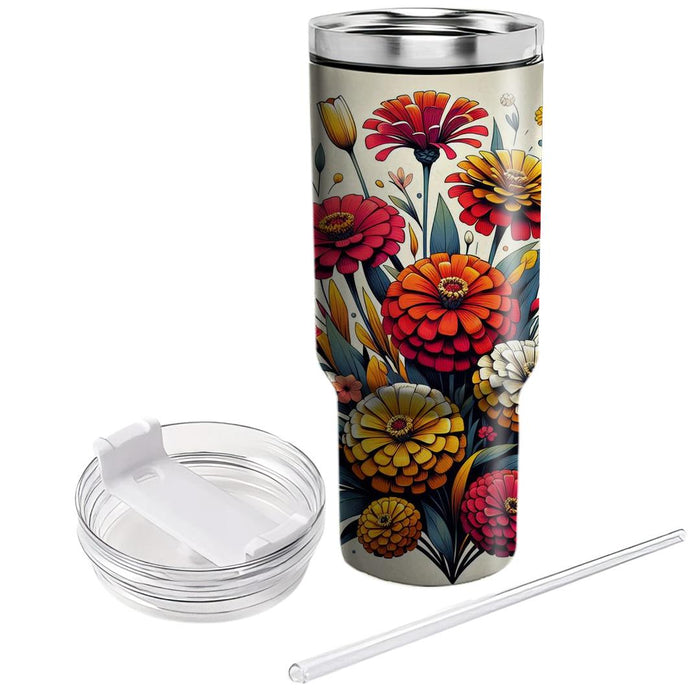 Vibrant Floral Splash  Decorative Tumblers