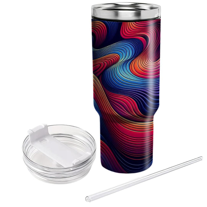  Rainbow Waves  Unique Tumblers