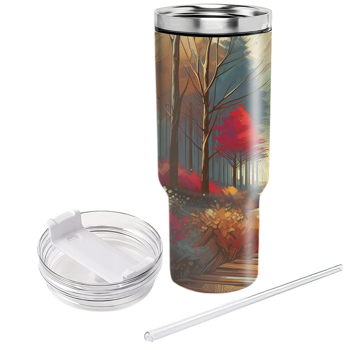 Autumn Forest Pathway  Custom Tumblers