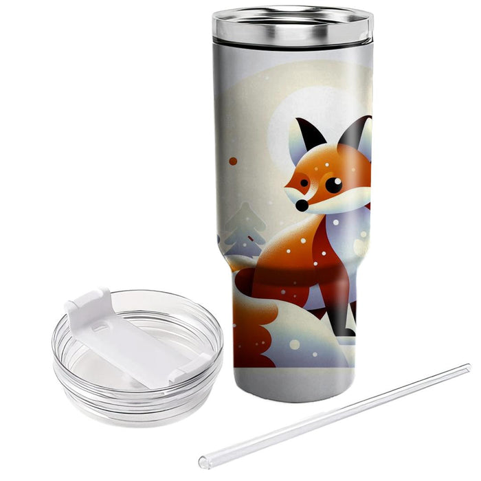 Winter Fox Wonderland  Custom Tumblers