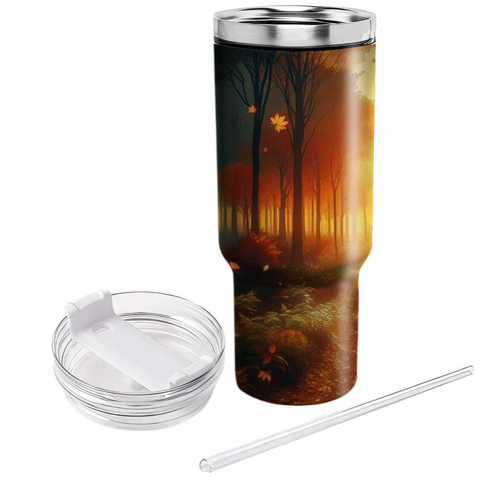 Autumn Evening Glow Tumblers With Lids