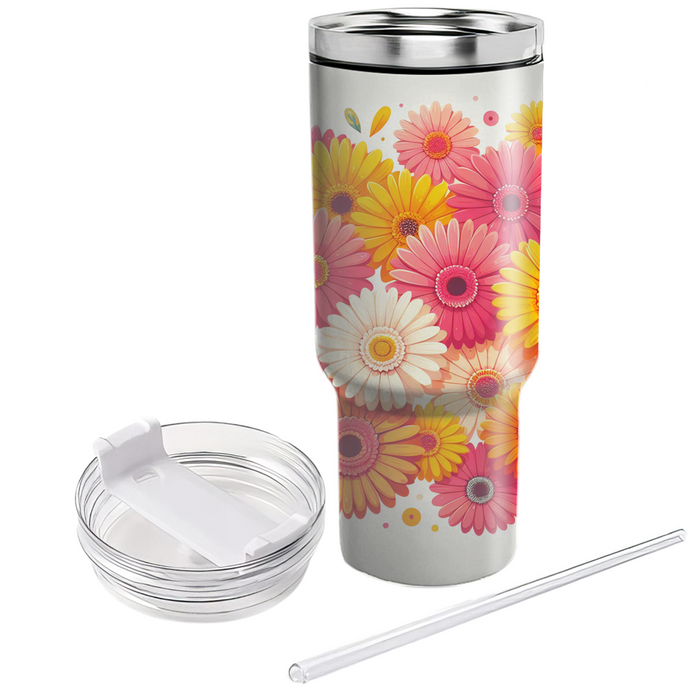 Vibrant Gerbera Daisies  Insulated Tumblers