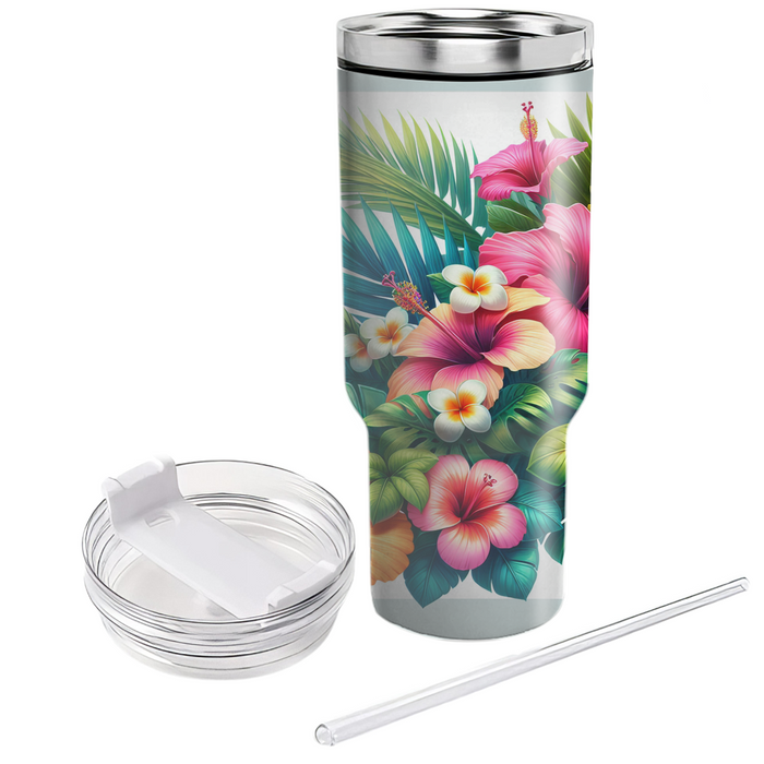 Tropical Paradise Bloom  Travel Tumblers