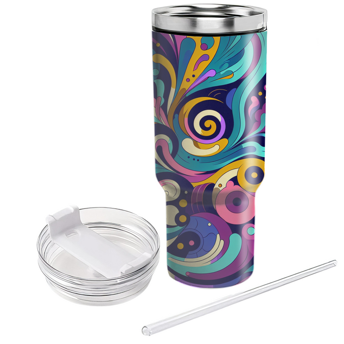 Vibrant Abstract Swirls  Custom Tumblers