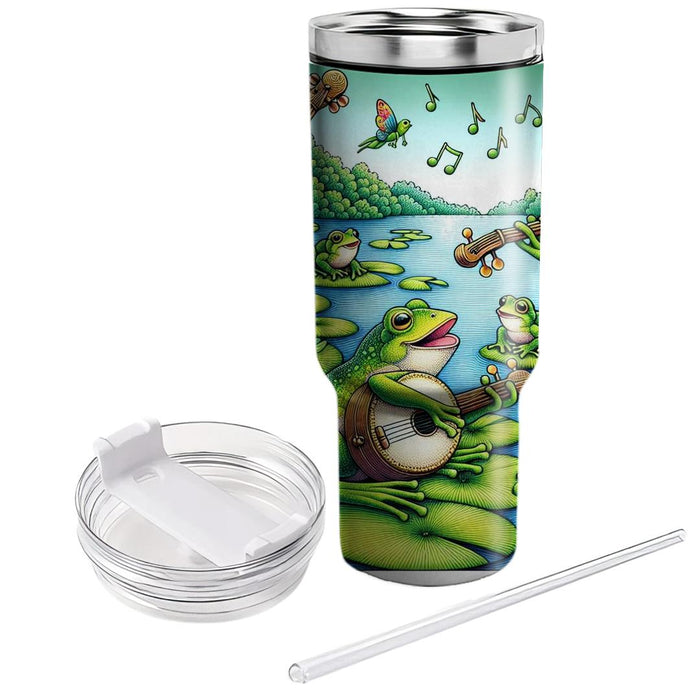 Whimsical Frog Chorus  Custom Tumblers