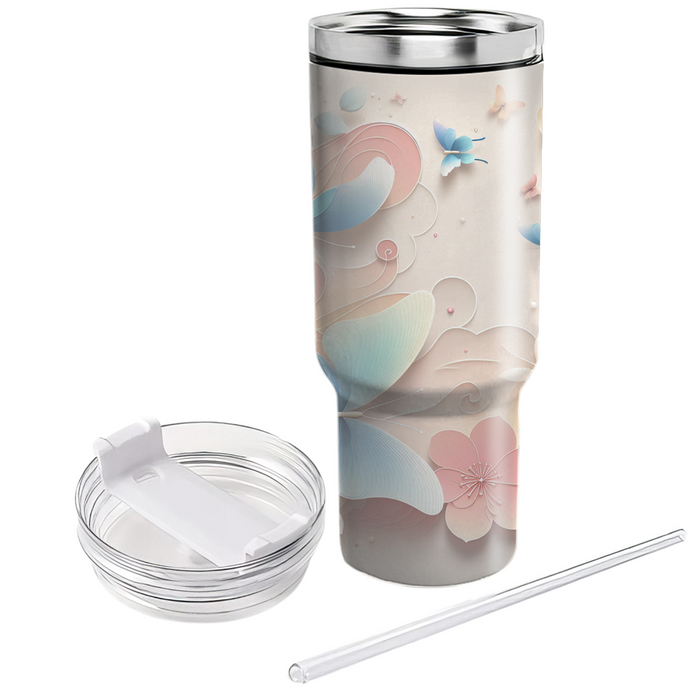 Spring Butterfly Symphony  Personalized Tumblers