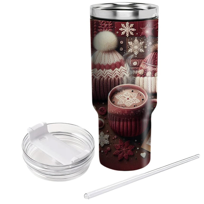 Winter Comforting Knit  Personalized Tumblers