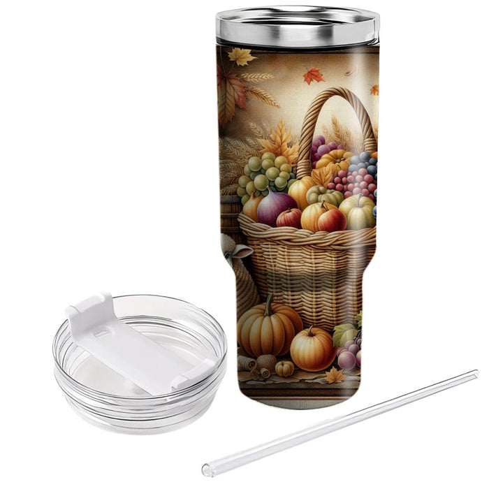 Vintage Inspired Harvest Festival Travel Tumblers