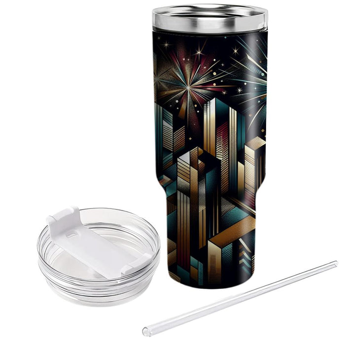 Urban Pulse - Modern City New Year  Insulated Tumblers