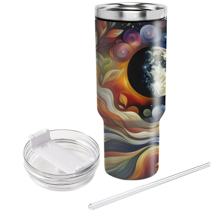 Whimsical Harvest Moon - Fall Equinox Celebration  Custom Tumblers