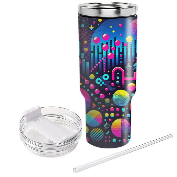 Retro Neon Dots  Tumbler Cups