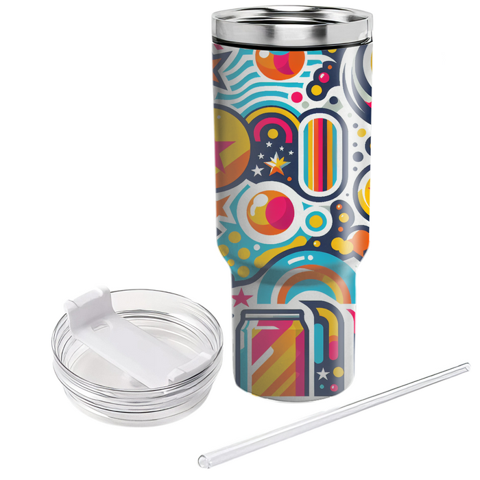 Whimsical Retro Patterns  Custom Tumblers