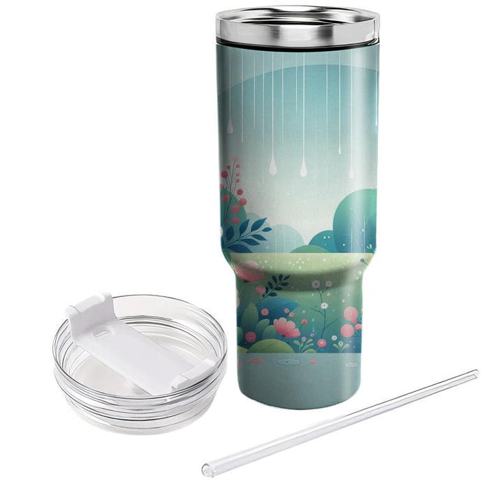 Spring Raindrop Serenade  Decorative Tumblers