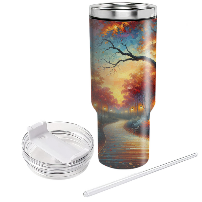 Autumn Evening Stroll  Personalized Tumblers