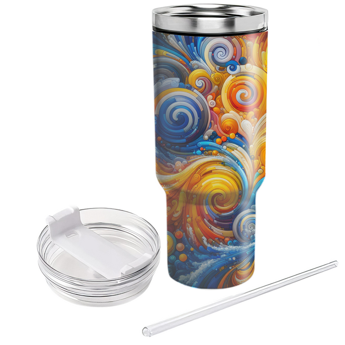 Whirlwind Of Colors - A Dynamic Celebration  Travel Tumblers