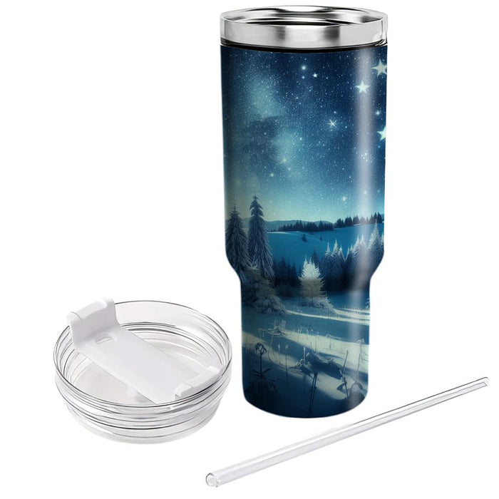 Winter Pines And Stars  Tumblers For Gifts