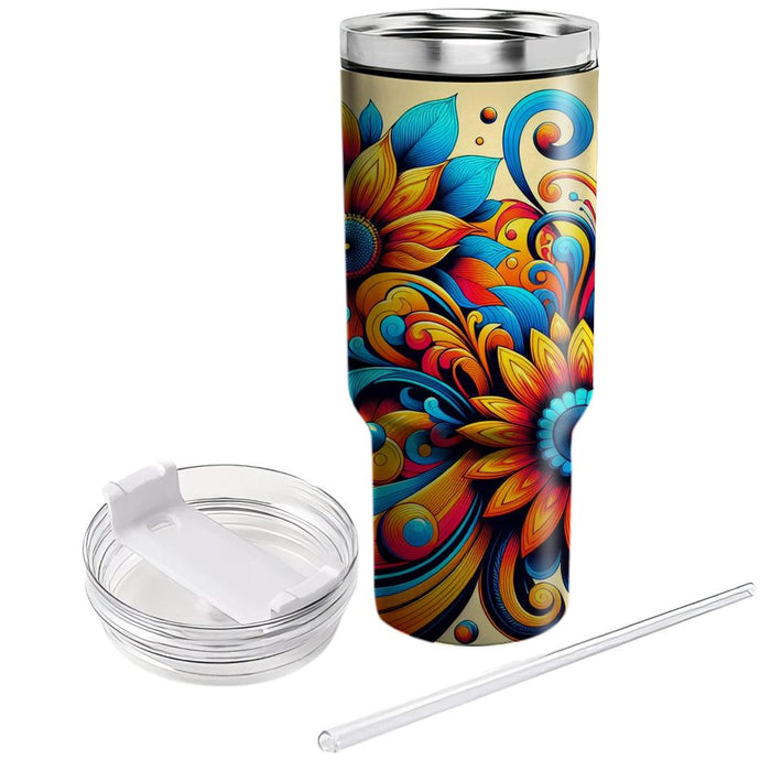  Floral Explosion  Unique Tumblers