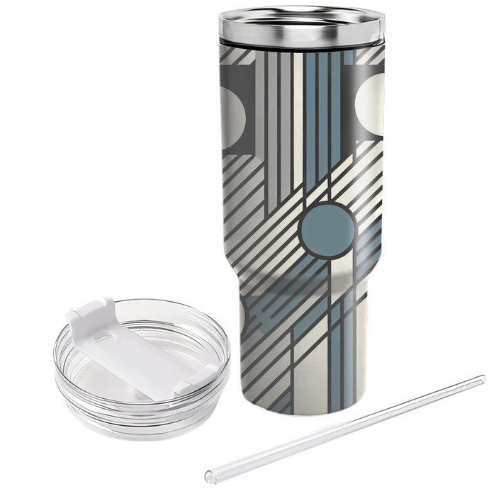 Sleek Linear Grid Decorative Tumblers