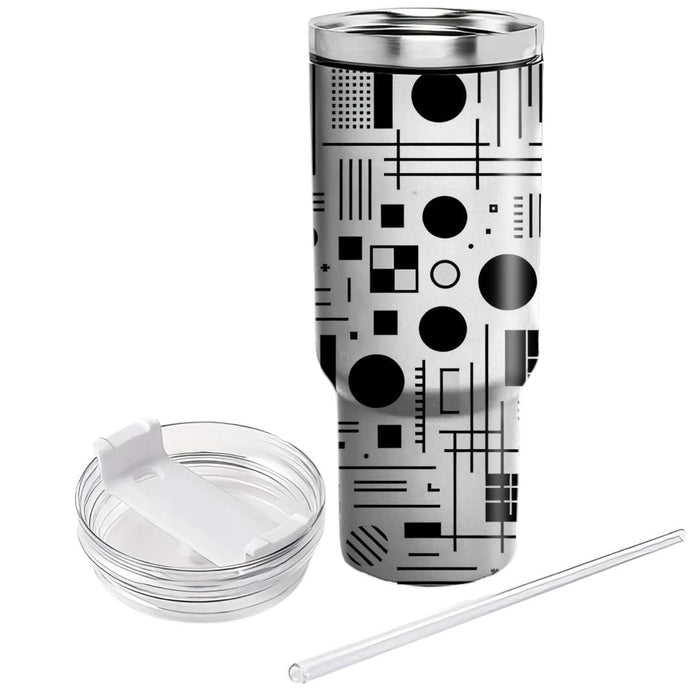 Sleek Line Art Pattern  Tumblers With Lids