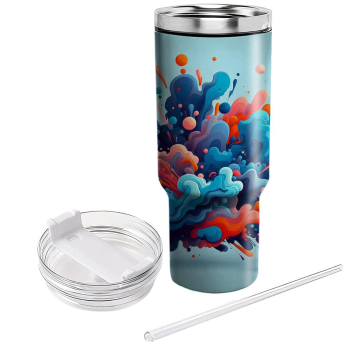 Artistic Ink Splashes  Personalized Tumblers