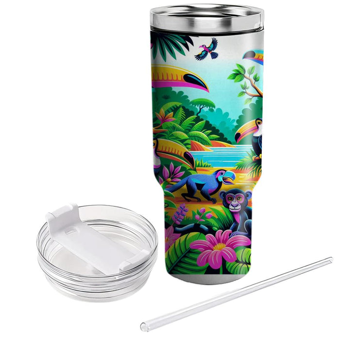 Vibrant Jungle Safari  Tumbler Cups