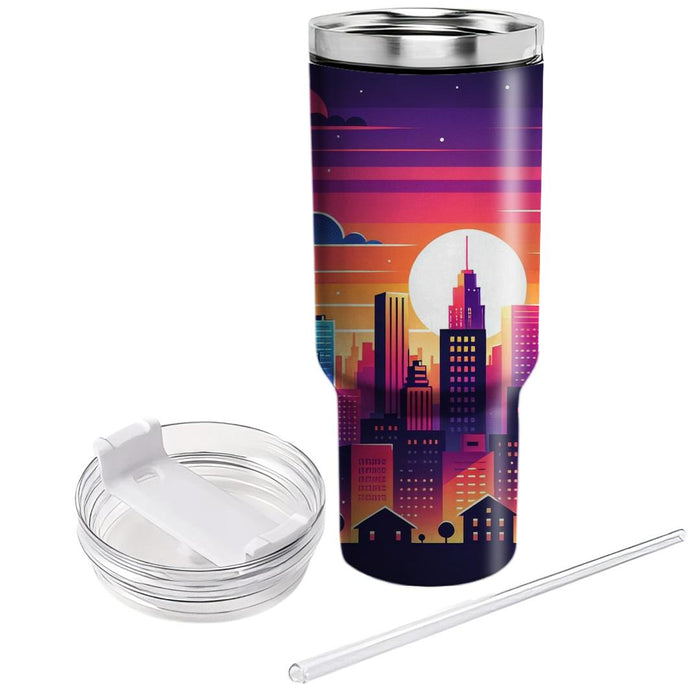 Bright Cityscape  Personalized Tumblers