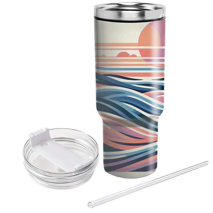 Sunset Waves  Tumblers With Lids