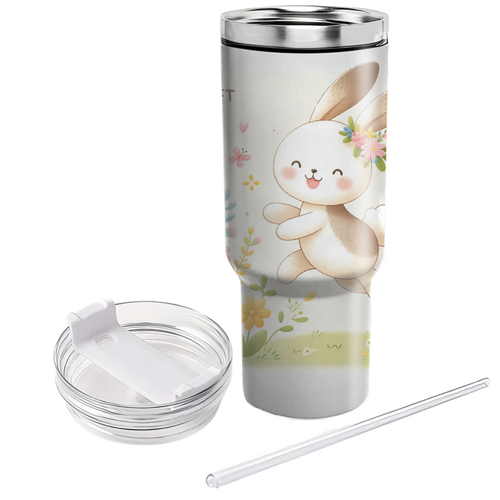 Whimsical Bunny Garden  Personalized Tumblers