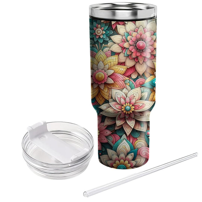 Whimsical Floral Pattern  Travel Tumblers