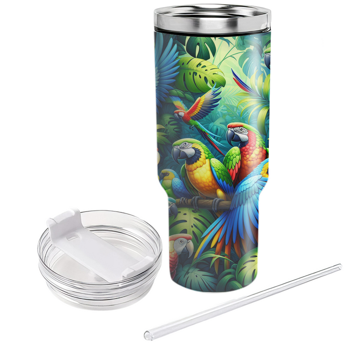 Wild Jungle Parrots  Decorative Tumblers