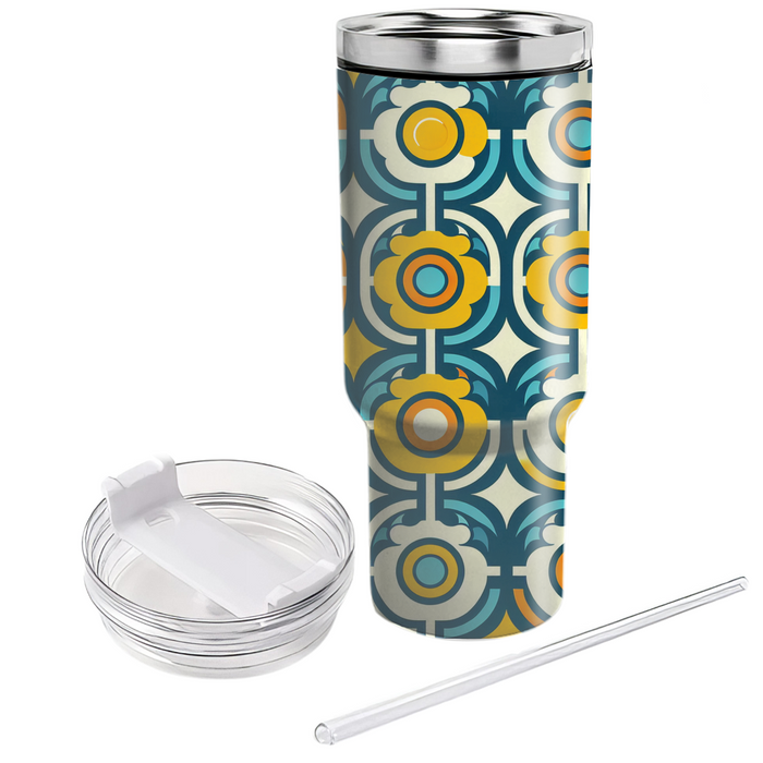 Retro Circle Grid Custom Tumblers