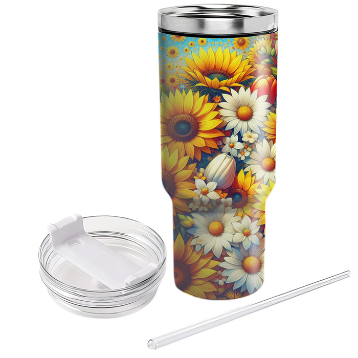 Vibrant Floral Celebration  Insulated Tumblers