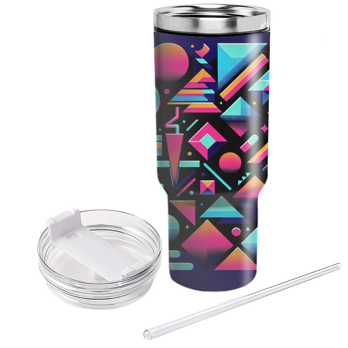 Geometric Neon Shapes  Custom Tumblers