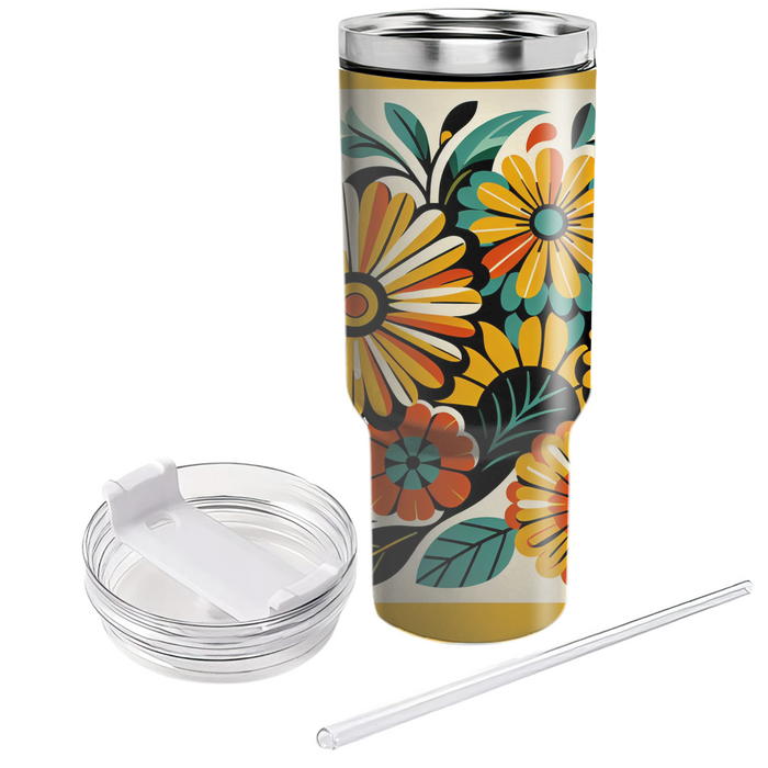 Bright Sunshine Blooms Travel Tumblers