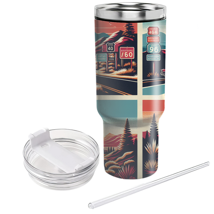 Classic Americana Road Trip Unique Tumblers