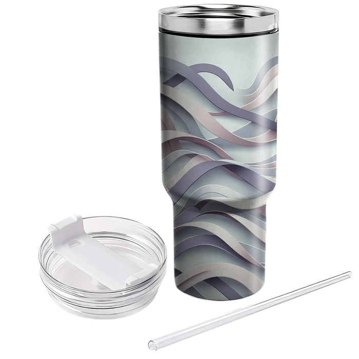 Twisting Ribbon Design  Tumblers With Lids