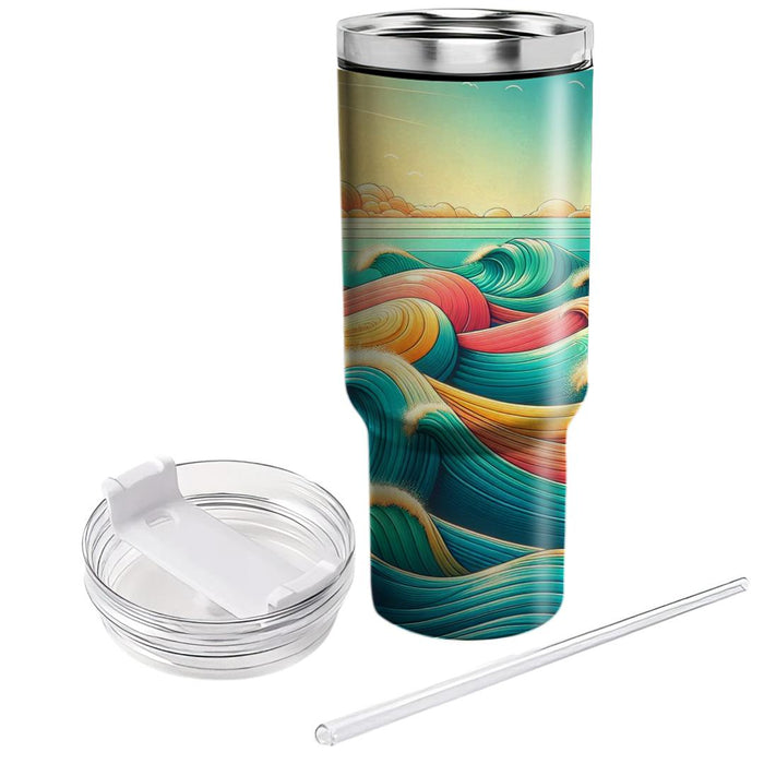 Bright Horizon Waves  Unique Tumblers